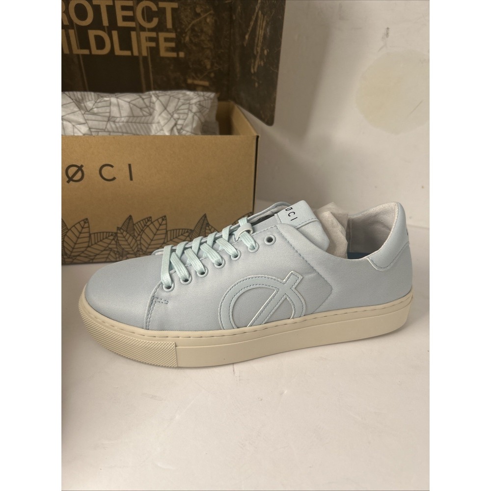 Loci Women's Light Blue Nine Vegan Low-Top Court Sneaker Shoes Size Eu 38 US 7 - Picture 3 of 12